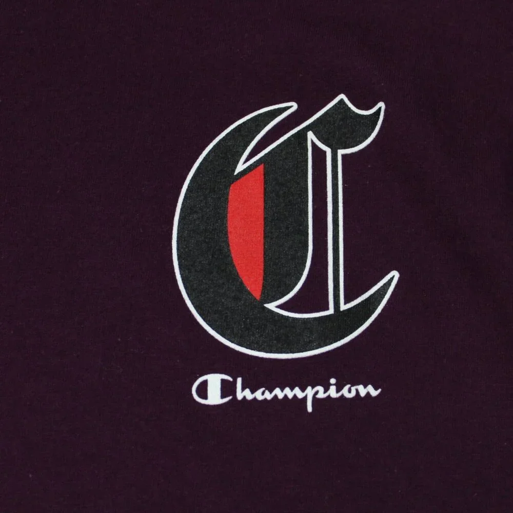 Champion Graphic Shirt‎ Mens XL Purple Athleisure Cotton Short Sleeve Pullover - Picture 5 of 9